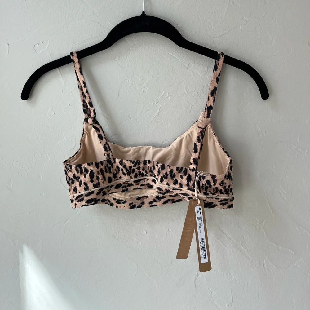 SKIMS FITS EVERYBODY SCOOP BRALETTE SIENNA JAGUAR PRINT S - Picture 2 of 5